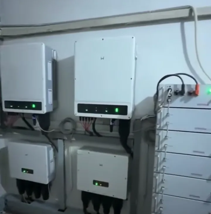 Wall-mounted hybrid inverters for an 82 kW system