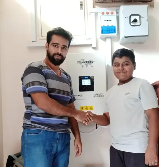 Inverex hybrid inverter handover to a customer